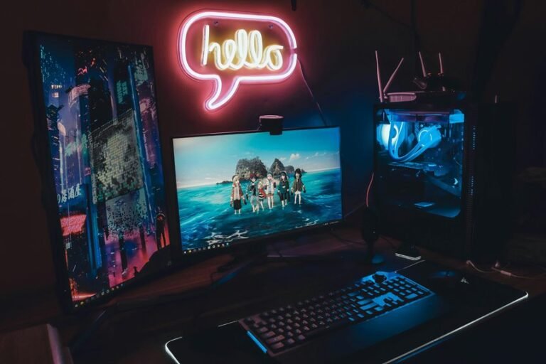 fresh green neon glow