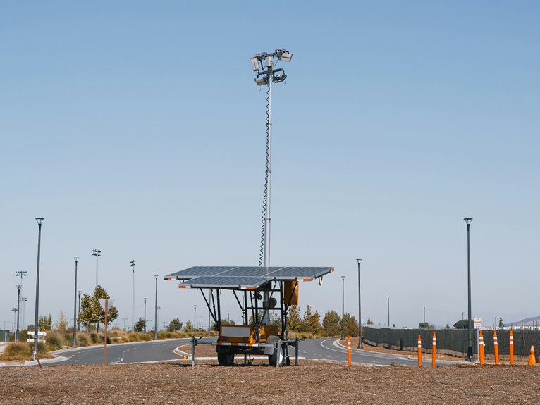 solar lights activating daytime
